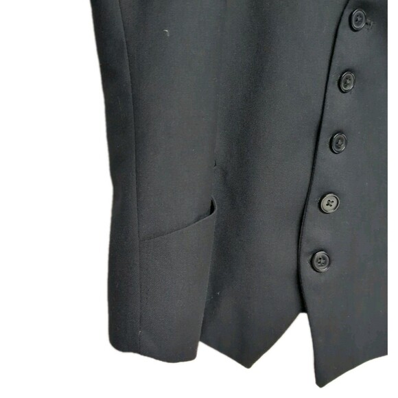 H&M Dress Vest Men US 36R EUR 46 Wool Blend Lined Button Front Black Unisex - Picture 5 of 12